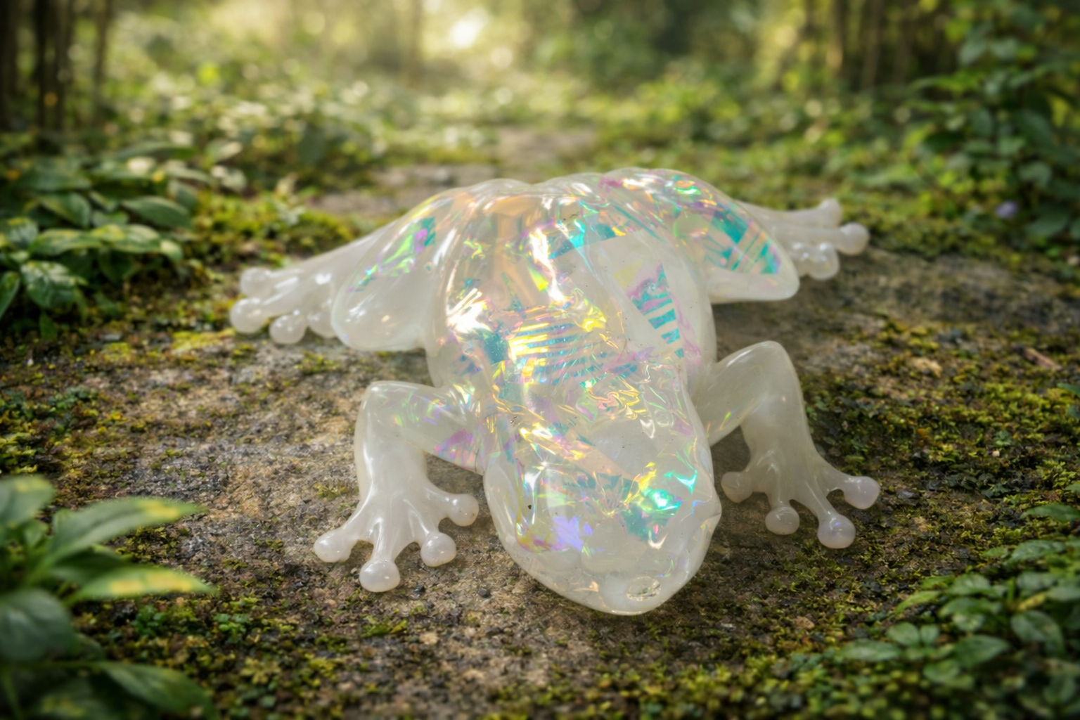 GRENOUILLE BLANCHE HOLOGRAPHIQUE