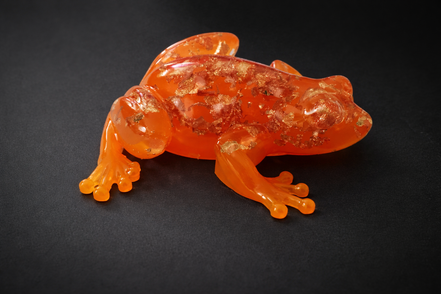 GRENOUILLE ORANGE ET CUIVRE
